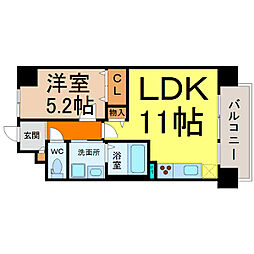 FREAHARA 1LDKの間取図画像