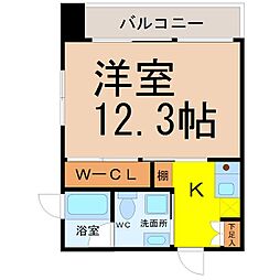 リバーフロントレジデンス 1Kの間取図画像