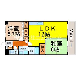 ラ・メゾン・ファミーユ 2LDKの間取図画像