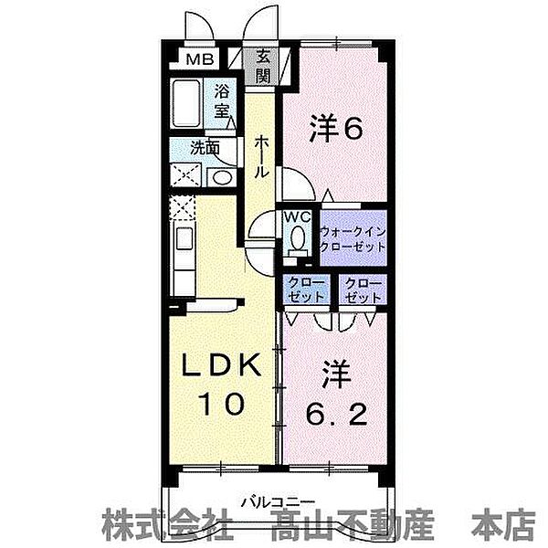 ボーフェン　ドゥリー 107｜福岡県宗像市田熊3丁目(賃貸マンション2LDK・1階・55.00㎡)の写真 その2