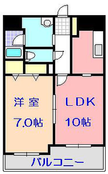 カーサ・アンピオ ｜福岡県宗像市田熊4丁目(賃貸マンション1LDK・4階・39.60㎡)の写真 その2