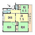 名谷8団地36号棟2階7.4万円