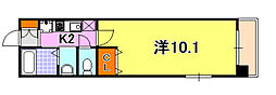 レジディア三宮東 1Kの間取図画像