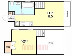 プリンストン（公園前アパートメント） 3階1LDKの間取り