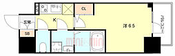 エスリード新北野グランリンク 6階1Kの間取り