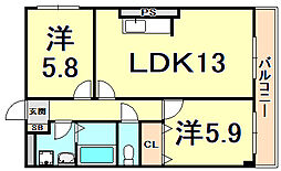 間取図画像 2LDK