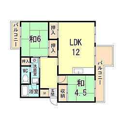 間取図画像 2LDK