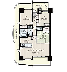 ファーストレジデンス須磨海浜公園 6階3LDKの間取り
