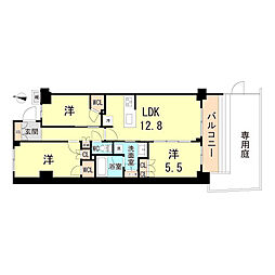 ミレーネ神戸住吉本町 3LDKの間取図画像