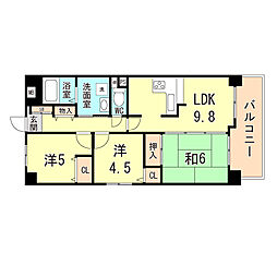 グランプレステージ明石西2 3LDKの間取図画像