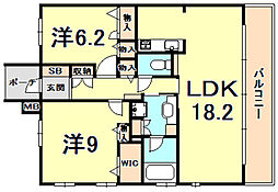間取図画像 2LDK
