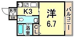 間取図画像 1K