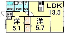 間取図画像 2LDK