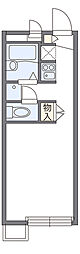 レオパレスイケダ ワンルームの間取図画像