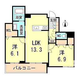 間取図画像 2LDK