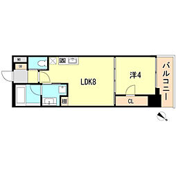 ブエナビスタ神戸駅前 1LDKの間取図画像