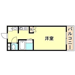 PARKHILLSKOBE ワンルームの間取図画像