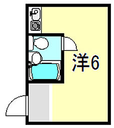 ラムール西明石 ワンルームの間取図画像