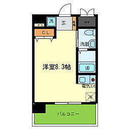 ダイドーメゾン阪神西宮 ワンルームの間取図画像