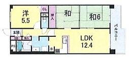 コープ野村高取台 3LDKの間取図画像