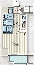 レジデンス神戸レガーロ 1Kの間取図画像