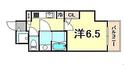 S-RESIDENCE神戸元町 1Kの間取図画像