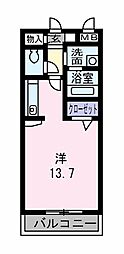 シェーンタール須磨 ワンルームの間取図画像