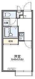 レオパレスハワース 1Kの間取図画像