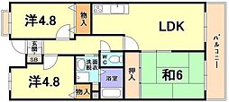 シティ南落合 3LDKの間取図画像