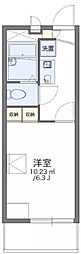 レオパレスM.Tree2 1Kの間取図画像