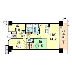 ライオンズ須磨離宮公園 3LDKの間取図画像
