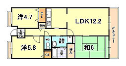 シティ南落合 3LDKの間取図画像