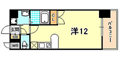 エスライズ新神戸 ワンルームの間取図画像