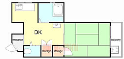 ダイヤマンション 1DKの間取図画像