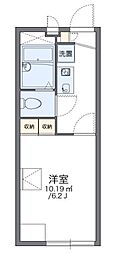 レオパレスウエストサイド 1Kの間取図画像