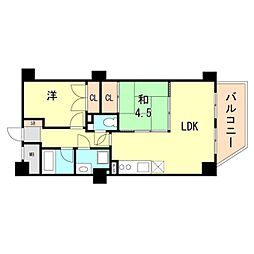 メゾンフローラ 2LDKの間取図画像