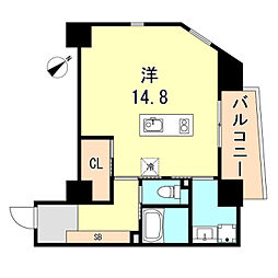 OZCASA ワンルームの間取図画像