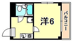ハピネス王子公園 1Kの間取図画像