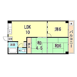 宝田マンション 3LDKの間取図画像