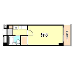 澤村マンション 1Kの間取図画像