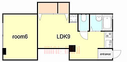 天満 1LDKの間取図画像