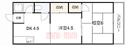辻井マンション 2DKの間取図画像