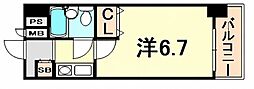ホーユウコンフォルト春日野道 1Kの間取図画像