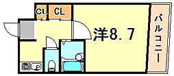 ときわ神田ハイツ 1Kの間取図画像