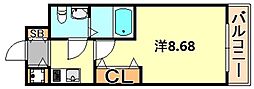 S・RESIDENCE神戸磯上通 1Kの間取図画像