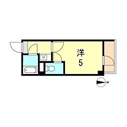 シャインエイト 1Kの間取図画像