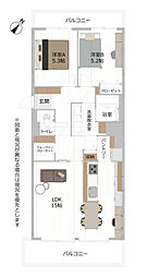 エスポア日進 2LDKの間取図画像
