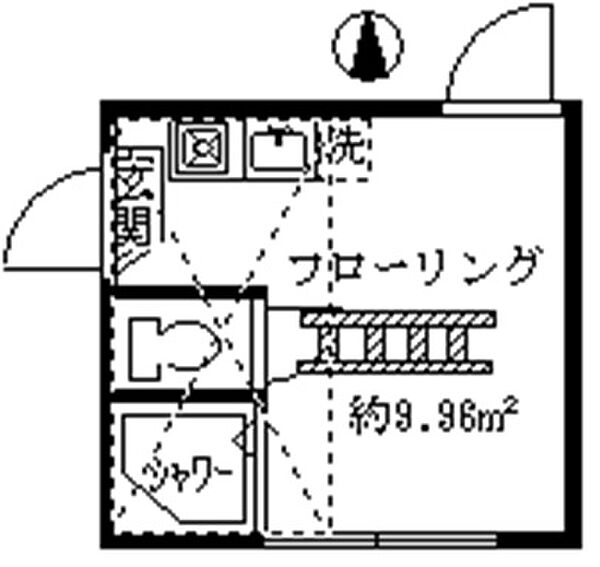 フェリスグレア 106｜東京都中野区沼袋４丁目(賃貸アパート1R・1階・9.96㎡)の写真 その2