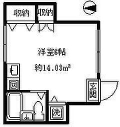 メゾンコタケ ワンルームの間取図画像