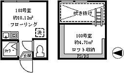 フェリスドルチェ ワンルームの間取図画像